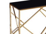 ΚΟΝΣΟΛΑ TABAR PAKOWORLD ΑΤΣΑΛΙ ΧΡΥΣΟ-ΓΥΑΛΙ 8MM ΜΑΥΡΟ 120X40X78ΕΚ