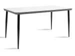 ΤΡΑΠΕΖΙ NAOKI PAKOWORLD ΜΕΤΑΛΛΟ ΜΑΥΡΟ-PE ΓΚΡΙ-ΓΥΑΛΙ 160X90X78ΕΚ