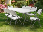 ΤΡΑΠΕΖΙ CATERING RODEO PAKOWORLD ΠΤΥΣΣΟΜΕΝΟ-ΒΑΛΙΤΣΑ ΛΕΥΚΟ 183X76X74ΕΚ