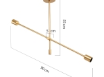 ΦΩΤΙΣΤΙΚΟ ΟΡΟΦΗΣ ΔΙΦΩΤΟ PWL-1157 PAKOWORLD E27 ΧΡΥΣΟ 90X90X55ΕΚ