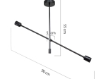 ΦΩΤΙΣΤΙΚΟ ΟΡΟΦΗΣ ΔΙΦΩΤΟ PWL-1157 PAKOWORLD E27 ΜΑΥΡΟ 90X90X55ΕΚ