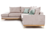 ΓΩΝΙΑΚΟΣ ΚΑΝΑΠΕΣ ΔΕΞΙΑ ΓΩΝΙΑ LUXURY II PAKOWORLD ΥΦΑΣΜΑ ELEPHANT-CIEL 290X235X95ΕΚ