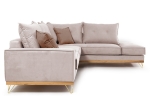 ΓΩΝΙΑΚΟΣ ΚΑΝΑΠΕΣ ΑΡΙΣΤΕΡΗ ΓΩΝΙΑ LUXURY II PAKOWORLD ΥΦΑΣΜΑ CREAM-MOCHA 290X235X95ΕΚ