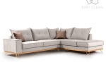 ΓΩΝΙΑΚΟΣ ΚΑΝΑΠΕΣ ΑΡΙΣΤΕΡΗ ΓΩΝΙΑ LUXURY II PAKOWORLD ΥΦΑΣΜΑ CREAM-MOCHA 290X235X95ΕΚ