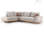 ΓΩΝΙΑΚΟΣ ΚΑΝΑΠΕΣ ΔΕΞΙΑ ΓΩΝΙΑ LUXURY II PAKOWORLD ΥΦΑΣΜΑ CREAM-MOCHA 290X235X95ΕΚ