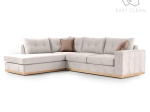 ΓΩΝΙΑΚΟΣ ΚΑΝΑΠΕΣ ΔΕΞΙΑ ΓΩΝΙΑ BOSTON PAKOWORLD ΥΦΑΣΜΑ CREAM-MOCHA 280X225X90ΕΚ