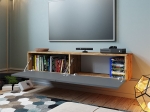 ΕΠΙΠΛΟ ΤΗΛΕΟΡΑΣΗΣ ΕΠΙΤΟΙΧΙΟ DELLO PAKOWORLD ΑΝΘΡΑΚΙ-OAK 140X31,5X29,5ΕΚ