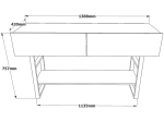 ΚΟΝΣΟΛΑ VIEN PAKOWORLD OAK-ΜΑΥΡΟ 139X43X75,5ΕΚ