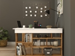 ΓΡΑΦΕΙΟ ΓΩΝΙΑΚΟ ROSALINE PAKOWORLD ΛΕΥΚΟ-OAK 120X129X72ΕΚ
