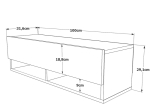 ΕΠΙΠΛΟ ΤΗΛΕΟΡΑΣΗΣ ΕΠΙΤΟΙΧΙΟ ROSCOE PAKOWORLD ΛΕΥΚΟ-OAK 100X31.5X29.5ΕΚ