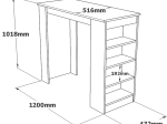 ΤΡΑΠΕΖΙ ΜΠΑΡ RIFF PAKOWORLD ΑΝΘΡΑΚΙ ANTIQUE 120X51.5X101.5ΕΚ