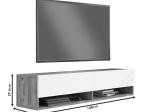 ΕΠΙΠΛΟ ΤΗΛΕΟΡΑΣΗΣ ΕΠΙΤΟΙΧΙΟ ROSCOE PAKOWORLD ΛΕΥΚΟ-SONOMA 140X31.6X29.6ΕΚ