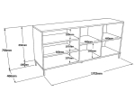 ΜΠΟΥΦΕΣ EVALUATE PAKOWORLD ΑΝΘΡΑΚΙ ANTIQUE-WENGE 170X46.5X75.5ΕΚ