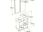 ΕΠΙΠΛΟ ΕΙΣΟΔΟΥ WIZBO PAKOWORLD ΜΕΛΑΜΙΝΗΣ ΛΕΥΚΟ 61X37X82.5ΕΚ