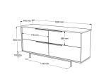 ΜΠΟΥΦΕΣ LEBON PAKOWORLD ΜΕΛΑΜΙΝΗΣ ΦΥΣΙΚΟ-ΜΑΥΡΟ 160X44.5X74ΕΚ