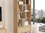 ΒΙΒΛΙΟΘΗΚΗ LIBRO PAKOWORLD ΜΕΛΑΜΙΝΗΣ ΦΥΣΙΚΟ-ΜΑΥΡΟ 84X29.5X175.5ΕΚ