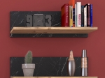 ΣΥΝΘΕΤΟ ΣΑΛΟΝΙΟΥ KASIA PAKOWORLD OAK-ΜΑΥΡΟ ΜΑΡΜΑΡΟΥ 180X35X48,5ΕΚ