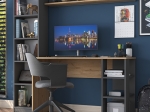 ΓΡΑΦΕΙΟ ΜΕ ΒΙΒΛΙΟΘΗΚΗ GOLDIE PAKOWORLD ΑΝΘΡΑΚΙ-ΦΥΣΙΚΟ 160X45X161.8ΕΚ