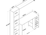 ΓΡΑΦΕΙΟ ΜΕ ΒΙΒΛΙΟΘΗΚΗ GOLDIE PAKOWORLD ΑΝΘΡΑΚΙ-ΦΥΣΙΚΟ 160X45X161.8ΕΚ