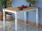 ΤΡΑΠΕΖΙ ROSETTE PAKOWORLD ΦΥΣΙΚΟ-ΛΕΥΚΟ 120X70X73.8ΕΚ