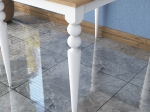 ΤΡΑΠΕΖΙ ROSETTE PAKOWORLD ΦΥΣΙΚΟ-ΛΕΥΚΟ 120X70X73.8ΕΚ