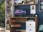 ΓΡΑΦΕΙΟ ΜΕ ΒΙΒΛΙΟΘΗΚΗ GOLDIE PAKOWORLD ΛΕΥΚΟ-ΦΥΣΙΚΟ 160X50X161.8ΕΚ