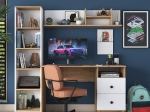 ΓΡΑΦΕΙΟ ΜΕ ΒΙΒΛΙΟΘΗΚΗ GOLDIE PAKOWORLD ΛΕΥΚΟ-ΦΥΣΙΚΟ 160X50X161.8ΕΚ