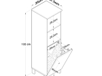 ΝΤΟΥΛΑΠΙ-ΣΤΗΛΗ ΜΠΑΝΙΟΥ ZANA PAKOWORLD ΛΕΥΚΟ 35X37.5X132ΕΚ