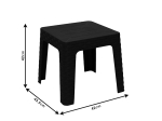 ΤΡΑΠΕΖΙ MONACO PAKOWORLD PP RATTAN ΛΕΥΚΟ 42X42X42ΕΚ