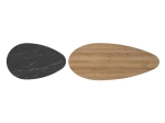ΤΡΑΠΕΖΙ ΣΑΛΟΝΙΟΥ MONTY PAKOWORLD OAK-ΜΑΥΡΟ ΜΑΡΜΑΡΟΥ 116X46X46ΕΚ