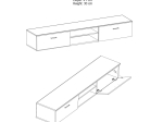 ΣΥΝΘΕΤΟ ΣΑΛΟΝΙΟΥ SALOME PAKOWORLD LED WENGE 200X41X190ΕΚ