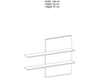 ΣΥΝΘΕΤΟ ΣΑΛΟΝΙΟΥ SALOME PAKOWORLD LED WENGE 200X41X190ΕΚ