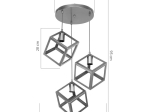 ΦΩΤΙΣΤΙΚΟ ΟΡΟΦΗΣ ΤΡΙΦΩΤΟ DEEPORA PAKOWORLD Ε27 ΛΕΥΚΟ 30X80X80ΕΚ