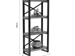 ΒΙΒΛΙΟΘΗΚΗ CRIMSON PAKOWORLD ΚΑΡΥΔΙ-ΜΑΥΡΟ 50X22X150ΕΚ