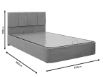 Κρεβάτι ημίδιπλο Cassian pakoworld ύφασμα εκρού 120x200εκ