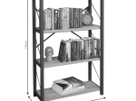 ΒΙΒΛΙΟΘΗΚΗ GIULIO PAKOWORLD ΚΑΡΥΔΙ-ΜΑΥΡΟ 60X34X120ΕΚ