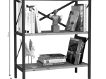 ΒΙΒΛΙΟΘΗΚΗ GIULIO PAKOWORLD ΚΑΡΥΔΙ-ΜΑΥΡΟ 60X30X78.5ΕΚ
