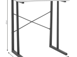ΓΡΑΦΕΙΟ GIOVANNI PAKOWORLD ΚΑΡΥΔΙ-ΜΑΥΡΟ 60X35X64.5ΕΚ