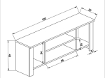 ΕΠΙΠΛΟ ΤΗΛΕΟΡΑΣΗΣ TSERIUM PAKOWORLD ΜΕΛΑΜΙΝΗΣ ΜΑΥΡΟ 120X30X45ΕΚ