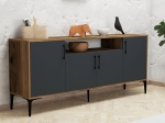 ΜΠΟΥΦΕΣ FUMOMEL PAKOWORLD ΜΕΛΑΜΙΝΗΣ SONOMA-ΑΝΘΡΑΚΙ-ΜΑΥΡΟ 180X40,5X78ΕΚ
