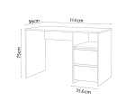 ΓΡΑΦΕΙΟ ΕΡΓΑΣΙΑΣ JONIEL PAKOWORLD ΜΕΛΑΜΙΝΗΣ ΚΡΕΜ 114X56X75ΕΚ