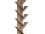 ΒΙΒΛΙΟΘΗΚΗ LUPTUS PAKOWORLD ΜΕΛΑΜΙΝΗΣ OAK 46X22X128.5ΕΚ