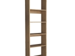 ΒΙΒΛΙΟΘΗΚΗ ROBELO PAKOWORLD ΜΕΛΑΜΙΝΗΣ OAK 48.6X22X160ΕΚ