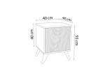 ΚΟΜΟΔΙΝΟ FLIPTER PAKOWORLD ΜΕΛΑΜΙΝΗΣ OAK-ΜΑΥΡΟ 40X40X55ΕΚ