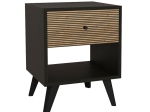 ΚΟΜΟΔΙΝΟ FLIPTER PAKOWORLD ΜΕΛΑΜΙΝΗΣ ΜΑΥΡΟ-OAK 40X40X55ΕΚ