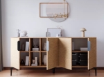 ΜΠΟΥΦΕΣ TAJESY PAKOWORLD ΜΕΛΑΜΙΝΗΣ OAK 180X40X78ΕΚ