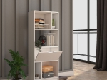 ΒΙΒΛΙΟΘΗΚΗ IACOV PAKOWORLD ΜΕΛΑΜΙΝΗΣ ΛΕΥΚΟ 60X36X160ΕΚ