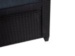 ΣΑΛΟΝΙ MERANO ΜΕΤΑΛΛΟ-PE RATTAN-PLYWOOD ΜΑΥΡΟ