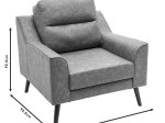 ΠΟΛΥΘΡΟΝΑ LONNIE PAKOWORLD ΤΕΧΝΟΔΕΡΜΑ ΓΚΡΙ ANTIQUE 94X95.5X92.5ΕΚ