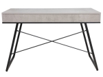 Γραφείο εργασίας Flex pakoworld γκρι cement-μαύρο 120x60x76εκ